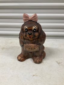 Vintage Dog cookie jar 11in