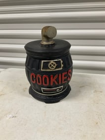 Vintage furnace cookie jar 11in