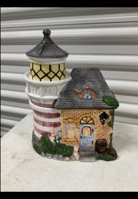 Vintage Lighthouse cookie jar 12in
