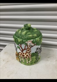 Vintage Zoo Animal cookie jar 12in