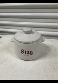 Vintage Stag Beer cookie jar 8in