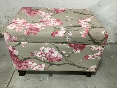 Floral Designed Ottoman (17inx24inx15in)