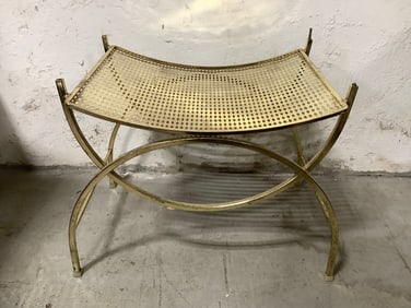 Hollywood MCM Vanity Bench Chair Stool (19in Tall)