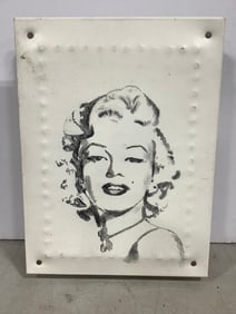 Stenciled Marilyn Monroe Portrait on Canvas (12inx16in)