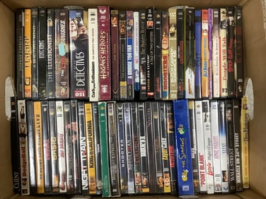 Various DVDs (Dodge Ball, The Simpsons, People Will Talk, and more)