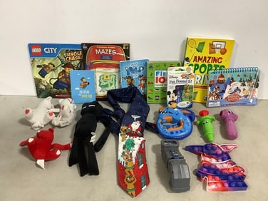 Children's books, dolls, and toys