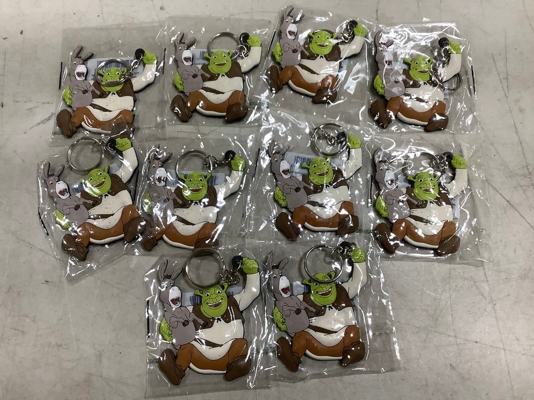 Lot of Disney Shrek 2 keychains(new): Lot of Disney Shrek 2 keychains(new)