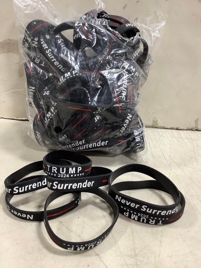 Large lot of Trump 2024 never surrender bracelets(new) (1 of 1)