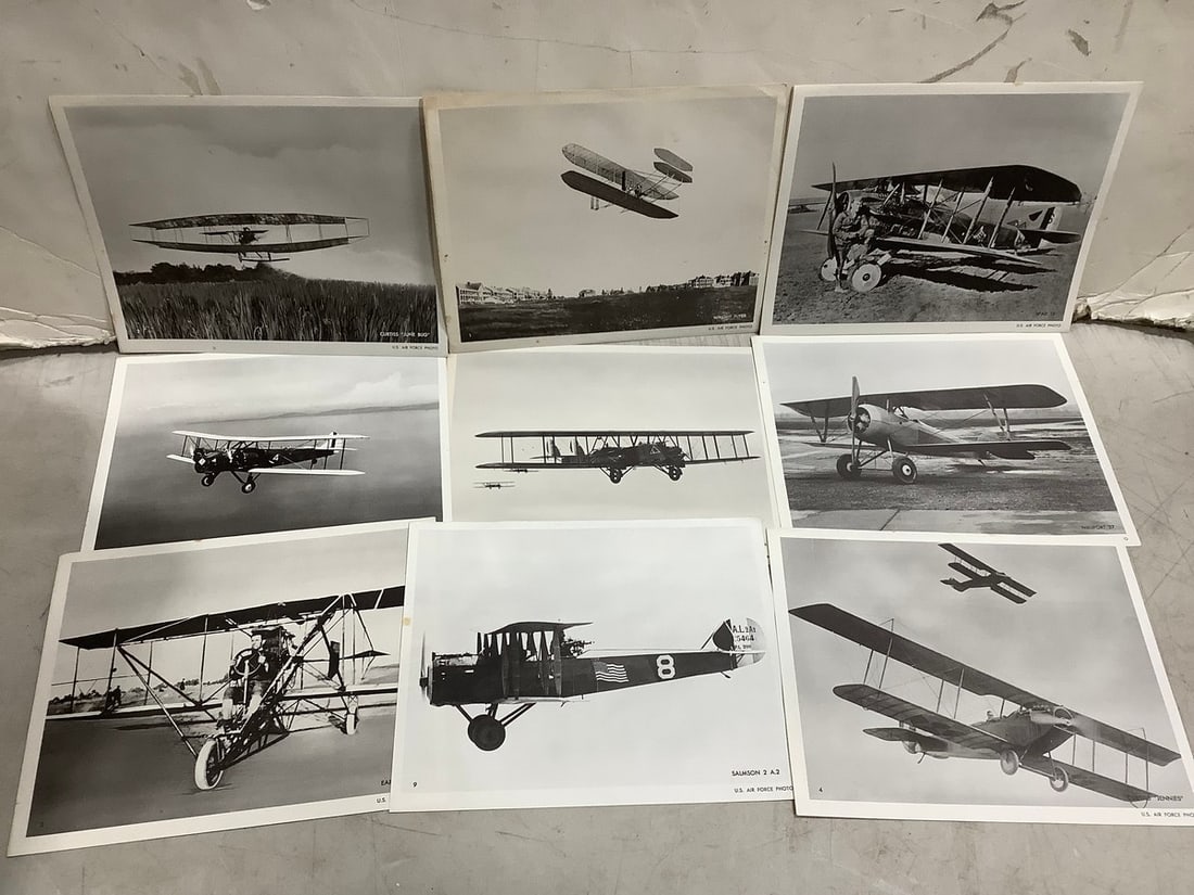 Vintage official US Air Force 8x10 photos(Various Aircraft-Spad, Handley, Wright Flyer, and more) (1 of 1)