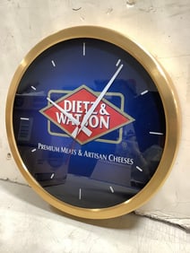 Dietz & Watson deli meats wall clock(14in.-new)