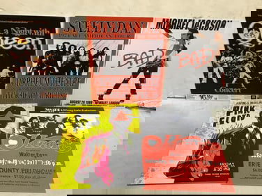 Rock concert Repo card stock poster lot(Queen, Pink Floys, Street Dan, and more-new-8x10)