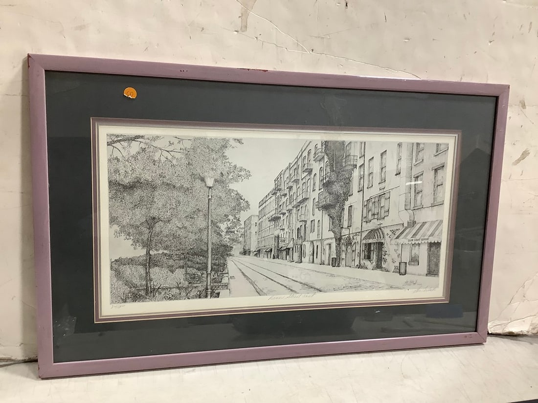 Framed and signed River Street East art print(19in.x31in.) (1 of 1)