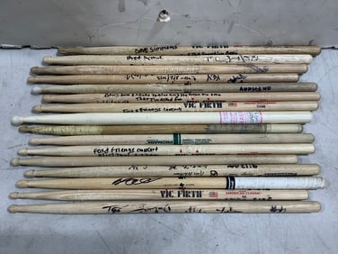 Various signed drumsticks