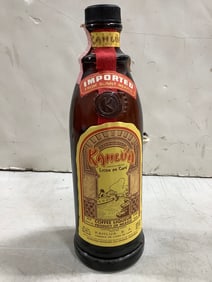 Kahlua coffee liqueur(53 proof, 500mL-bottle 1/4 full)