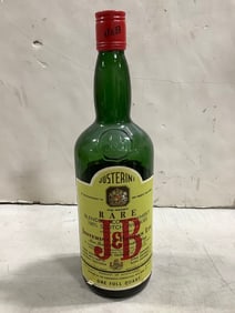 Justerini rare blended scotch whisky(86 proof, one quart-bottle over half full)