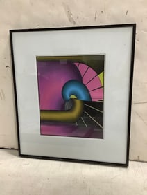 Framed abstract artwork(14.25in.x16.25in.)