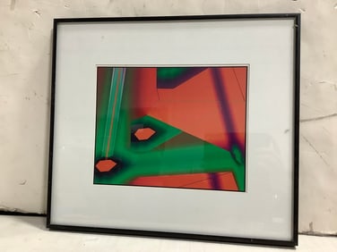 Framed abstract artwork(14.25in.x16.25in.)
