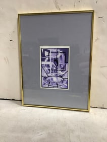 Framed abstract artwork(12.25in.x16.25in.)
