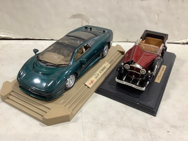 Collectible car models(Maisto Jaguar 1992-19 in.long and 1932 Maybach D68)