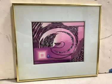 Framed abstract artwork(14.25in.x16.25in.)