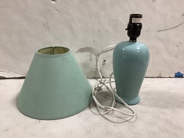 Ceramic base lamp with shade(10.5in.tall)