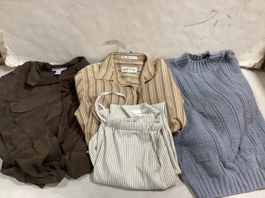 Orvis shirt (size 12) , Chaus shirt (size 6), Orvis sweater(Large)and Orvis pants(Medium)