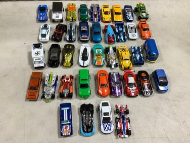 Various toy cars(mostly HotWheels)