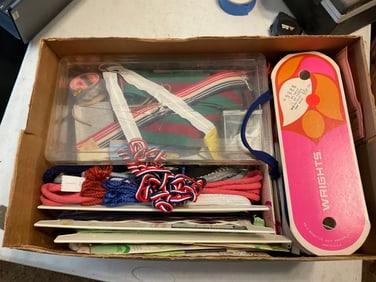large amount of vintage sewing items