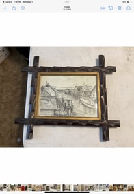 Framed Pencil Drawing Signed And Numbered 18x15