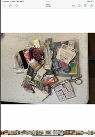 lot of sewing supplies and more