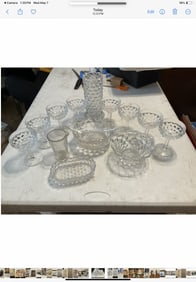 large amount of clear glassware