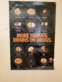 1991 More Famous Brains on Drugs Poster 35x28