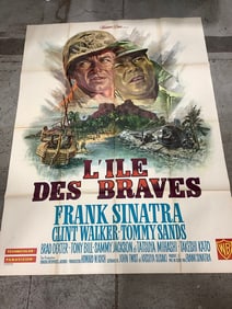 Vintage original movie studio poster Frank Sinatra-None But the Brave(47in.x63in.)