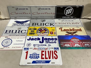 Vintage automobile dealership booster plates-1980's and 90's