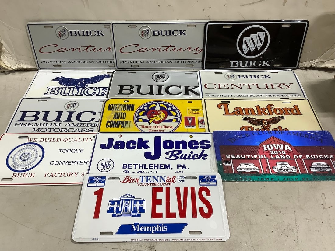 Vintage automobile dealership booster plates-1980's and 90's: Vintage automobile dealership booster plates-1980's and 90's