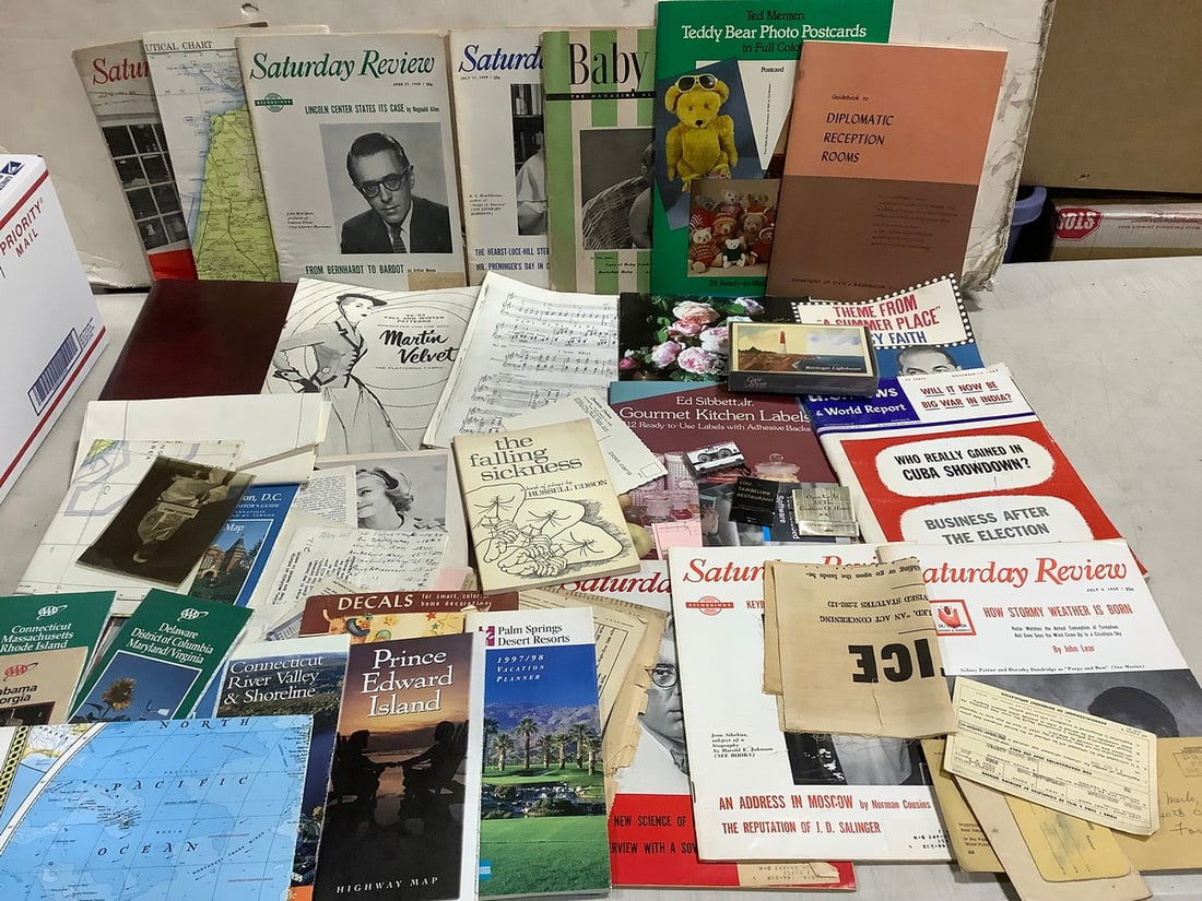 Vintage travel brochures, songbook, Saturday Review magazines, and more: Vintage travel brochures, songbook, Saturday Review magazines, and more
