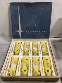 MCM sunflower glassware