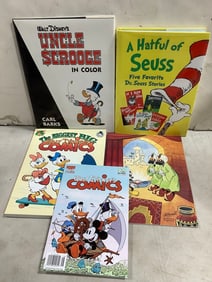 Walt Disney comics/books and A Hatful of Seuss book(good condition)