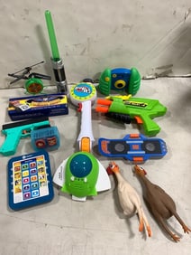 Various children's toys(Bop It, lightsaber, camera, and more)
