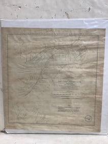 Harbor Lineboard flood current stream chart 1872 between Navy Yard and Red Hook(24in.x24in.)