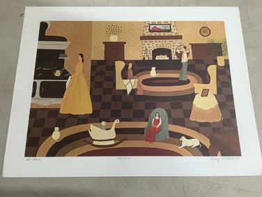 At Home art print signed by Nancy Lubeck(12.5in.x16.5in.-199/950)