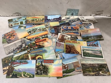 Various travel postcards
