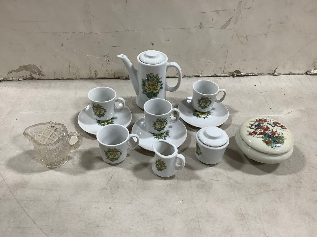 Ceramic tea set(tallest 5in.) and Takahashi ceramic jar (1 of 1)