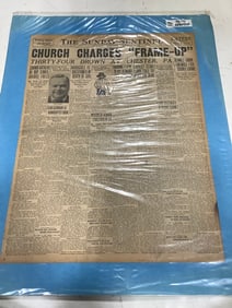The Sunday Sentinel 1921 world news article