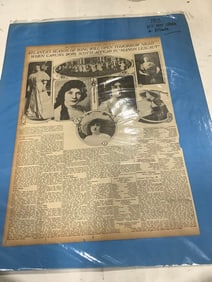1913 newspaper printout