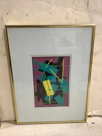Framed abstract artwork12in.x16in.)
