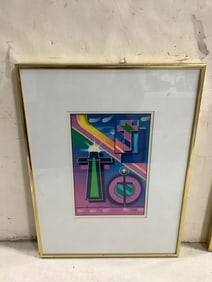 Framed religious abstract artwork(12in.x16in.)