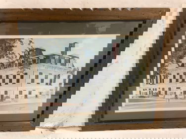 Framed and signed 1983 art print(24in.x27.5in.)