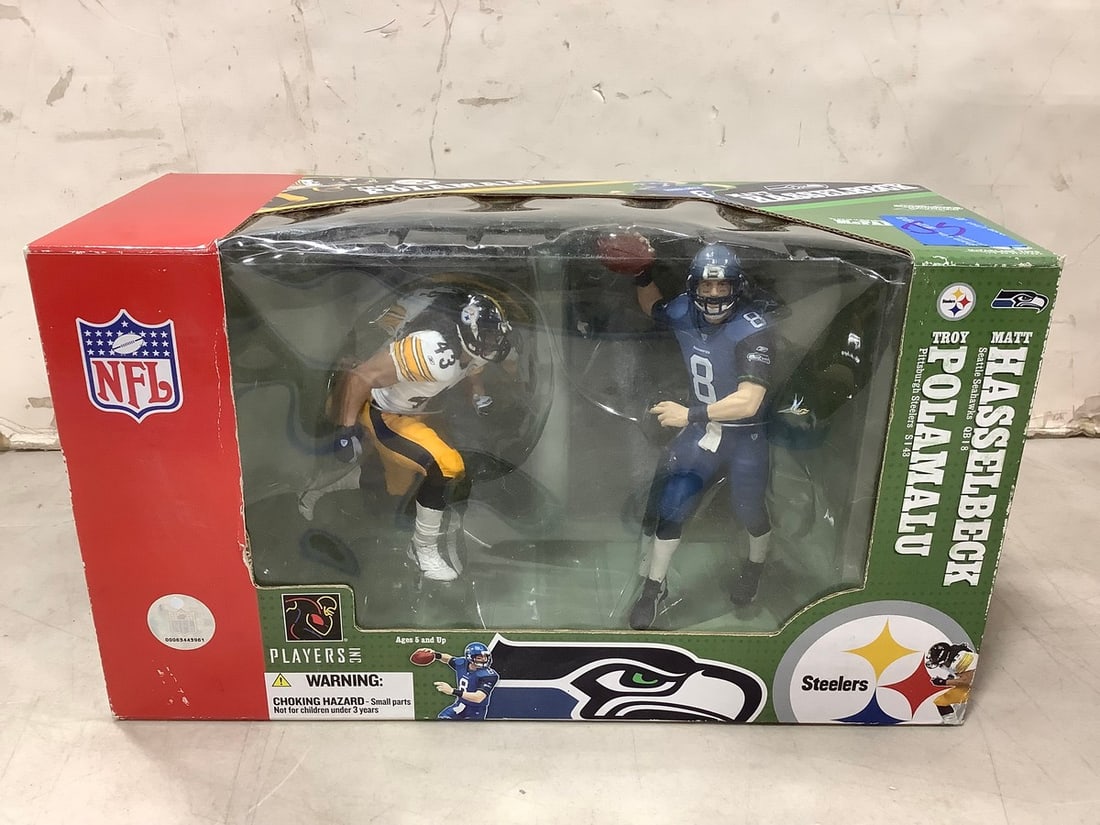 Troy Polamalu and Matt Hasselbeck NFL figures(brand new in box) (1 of 1)