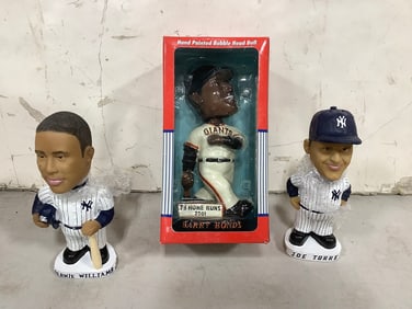MLB bobbleheds(Joe Torrre, Bernie Williams, Barry Bonds)